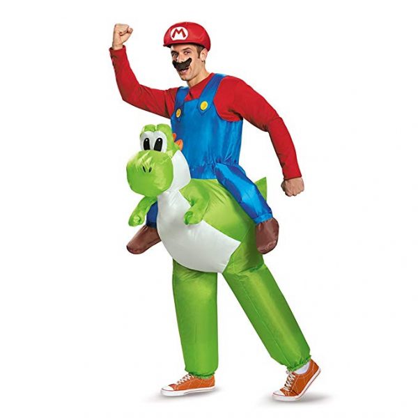 Fantasia para Homem Adulto Super Mário Disguise Mario Riding Yoshi – Tamanho Único