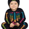Fantasia Para bebê  Esqueleto colorido INFANT COLOR BONES JUMPSUIT COSTUME