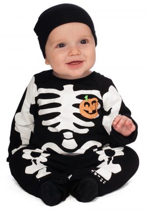 Fantasia Infantil de bebê  INFANT BLACK SKELETON COSTUME