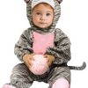 Fantasia Bebê / Infantil Gato Listrado Rosa STRIPED GRAY KITTEN