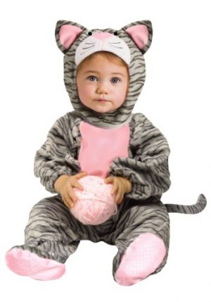 Fantasia Bebê / Infantil Gato Listrado Rosa STRIPED GRAY KITTEN