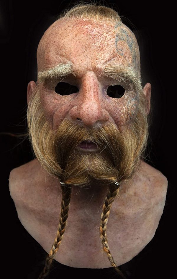 Máscara de silicone “Viking Sigurd” realista feita à mão por The Masker