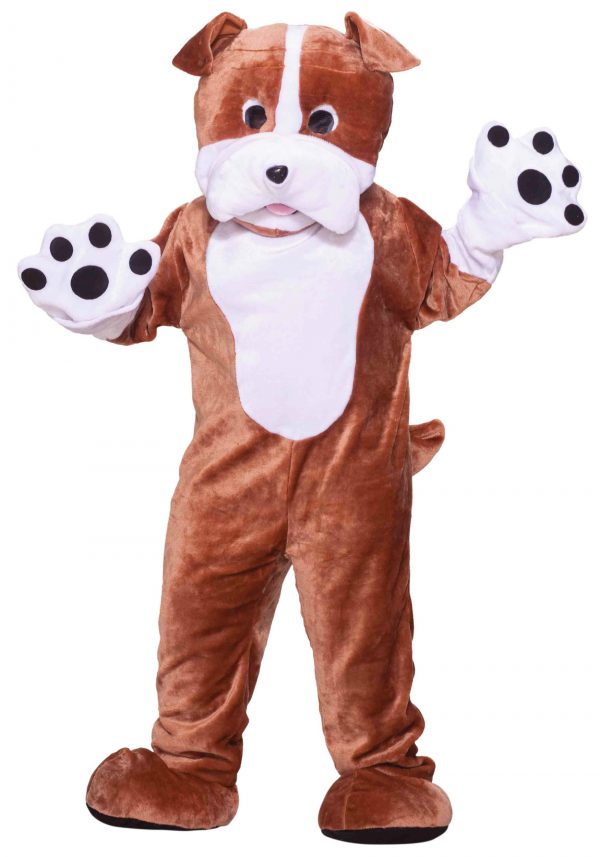 Fantasia de mascote de buldogue de pelúcia- Plush Bulldog Mascot Costume