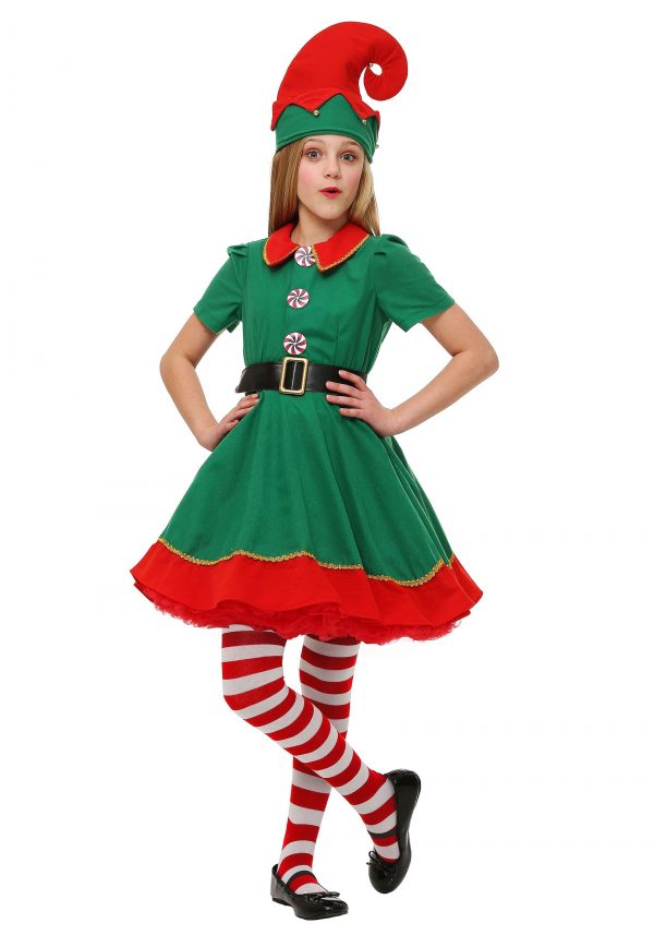 Fantasia de elfo para Meninas – Girls Holiday Elf Costume
