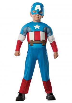Fantasia infantil Capitão América – Toddler Deluxe Captain America Costume
