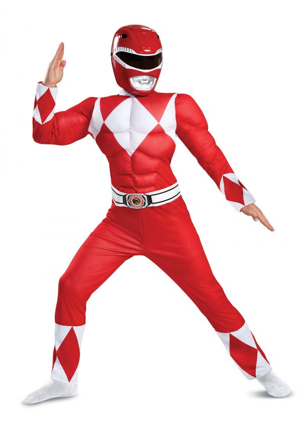 Fantasia infantil  de Power Rangers , Ranger Vermelho- Boys Red Ranger Power Rangers Costume