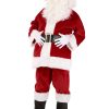 Fantasia Papai Noel- Deluxe Red Santa Claus Costume for Adults
