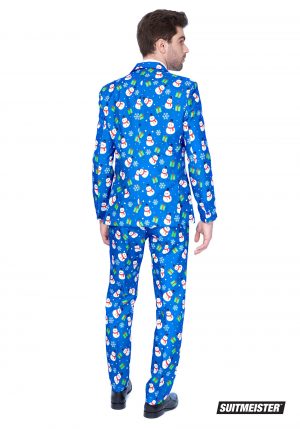 Terno azul boneco de neve masculino- Suitmeister Blue Snowman Men’s Suit