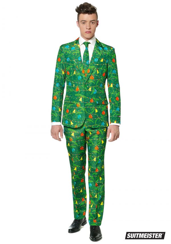 Terno masculino verde árvore de Natal – Green Christmas Tree Men’s Suitmeister Suit