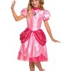 Fantasia Super Mario Princesa Pêssego – Super Mario Classic Princess Peach Costume for Girls