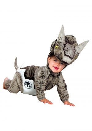 Fantasia bebe Jurassic World Filhote de Triceratops – Infant Jurassic World Hatchling Triceratops Costume