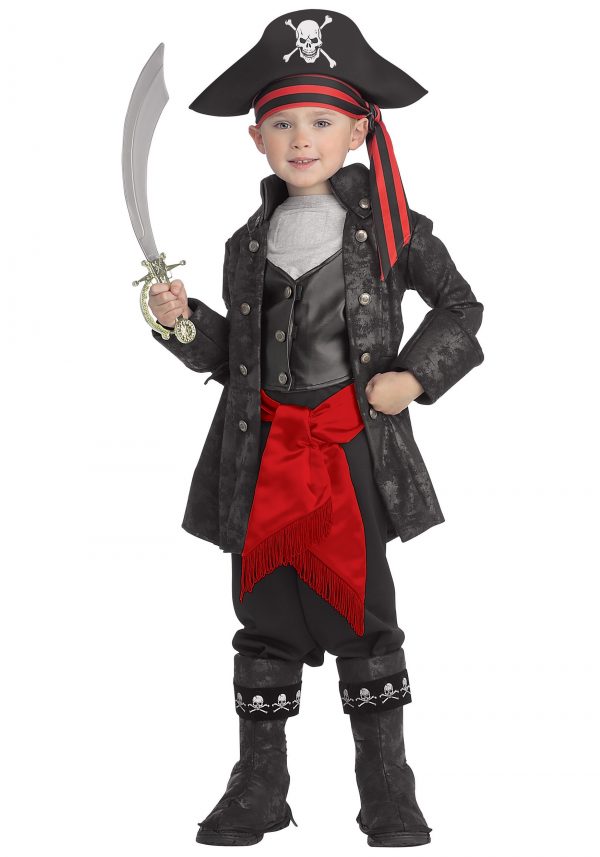 Fantasia de Capitão Infantil Pirata Negro – Kid’s Captain Black Pirate Costume