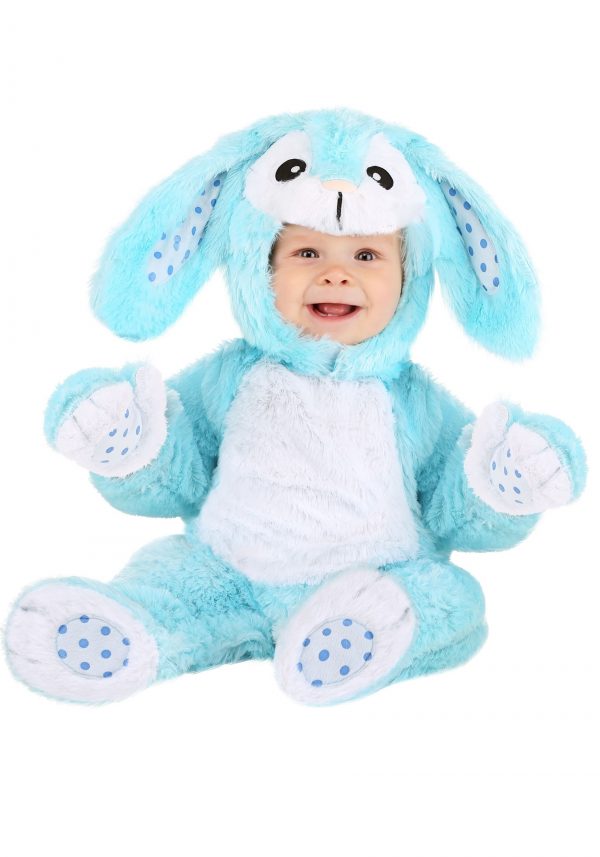 Fantasia de bebê coelhinho azul – Fluffy Blue Bunny Baby Costume