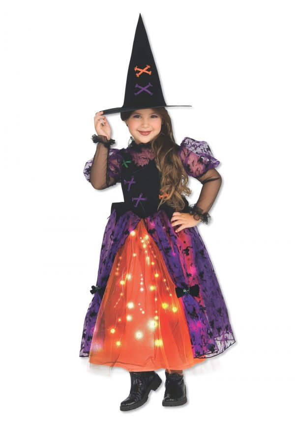Fantasia de bruxinha brilhante – Girls Sparkle Witch Costume