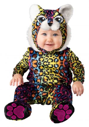 Fantasia de filhote de leopardo bebê neon – Baby Neon Leopard Cub Costume