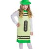 Fantasia de giz de cera verde para crianças – Toddlers Green Crayon Costume