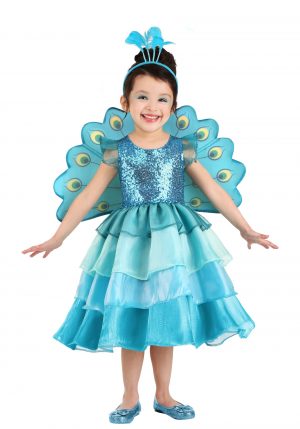 Fantasia de pavão para Meninas – Pretty Peacock Costume for Toddlers