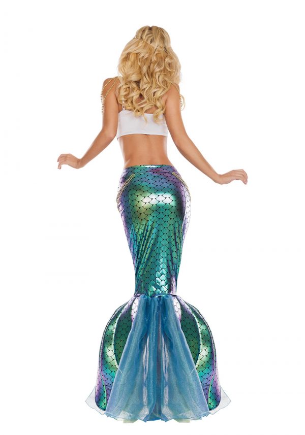 fantasia de luxo com pérolas  Adult mermaid costume, Mermaid