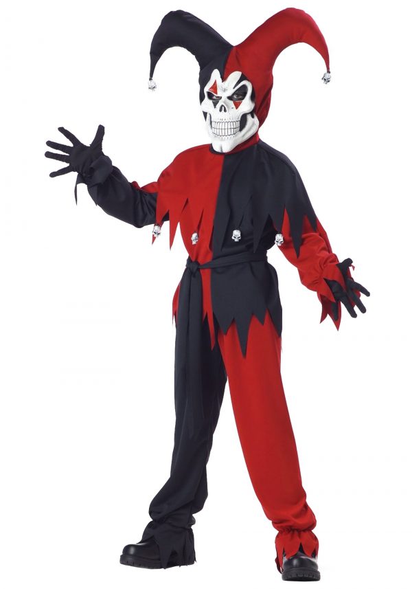 Fantasia do bobo do Mal -Kids Evil Jester Costume