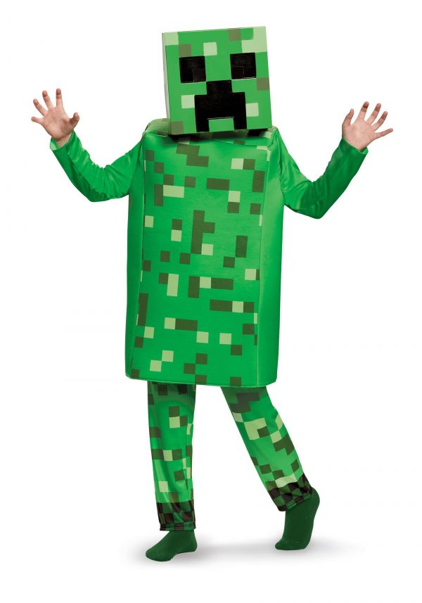 Fantasia infantil de Minecraft Creeper – Minecraft Creeper Deluxe Kids Costume