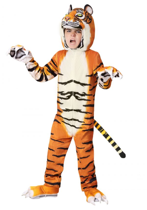 Fantasia infantil de tigre realista- Kid’s Realistic Tiger Costume