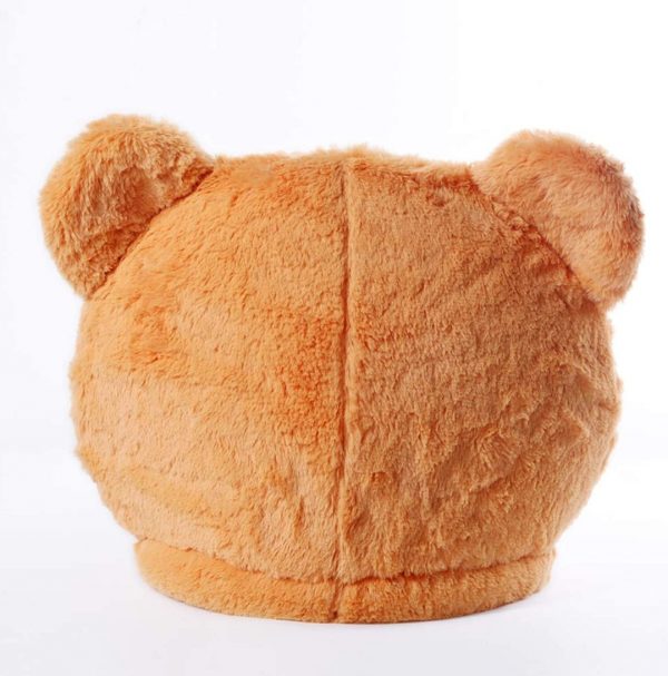 Cabeça Capacete Máscara de luxo Urso Pelúcia – Orange