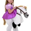 fantasia menina em cima do cavalo branco – Rapunzel Ride On Costume