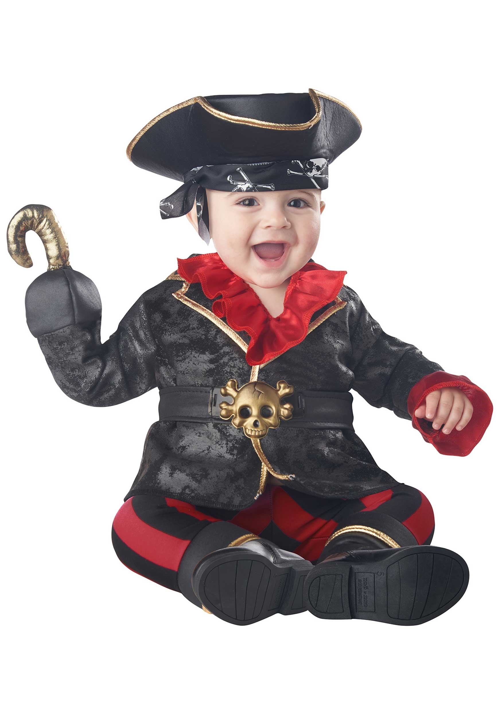 Fantasia Infantil Pirata Capitão Jack Completa Com 5 Peças - Cia Bebê