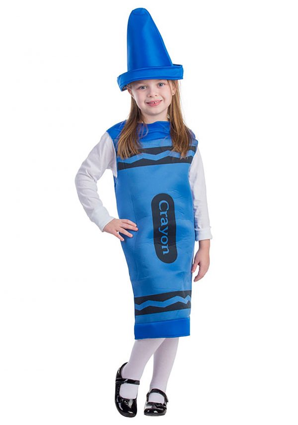 Fantasia de giz de cera azul – Toddlers Blue Crayon Costume