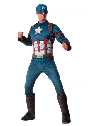 Fantasia  Capitão América – Deluxe Captain America Men’s Costume