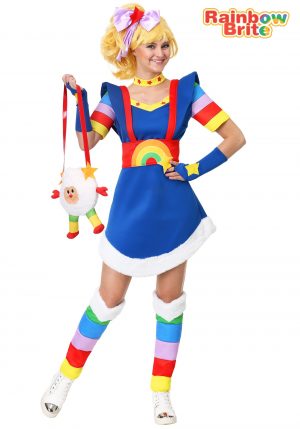Fantasia Feminina Rainbow Brite – Rainbow Brite Adult Costume