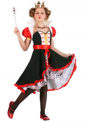 Fantasia Rainha de Copas Infantil – Girls Frilly Queen of Hearts Costume
