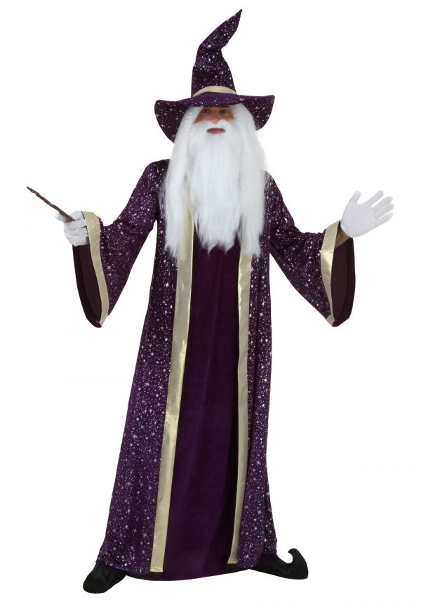 Fantasia de Feiticeiro Plus Size -Plus Size Wizard Costume for Adults