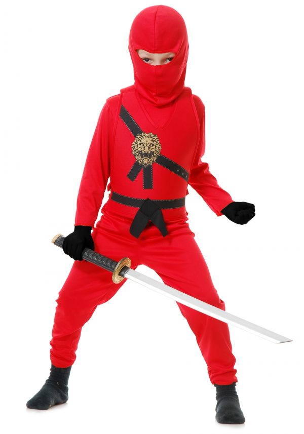 Fantasia de Mestre Ninja Vermelho Infantil – Child Red Ninja Master Costume