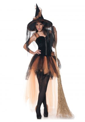 Fantasia de bruxa sexy – Hallow’s Eve Women’s Orange & Black Witch Costume