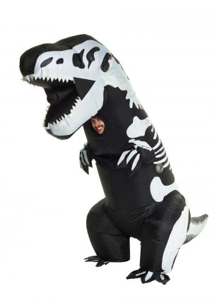 Fantasia de esqueleto inflável T-Rex – Inflatable Skeleton T-Rex Adult Costume
