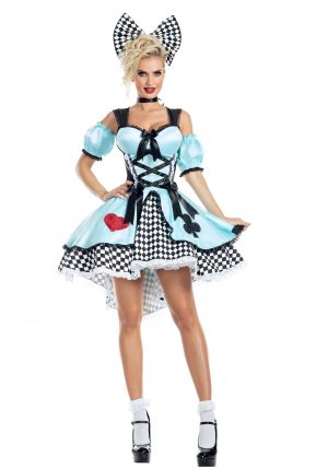 Fantasia feminina de Alice sedutora – Womens Flirtatious Alice Costume
