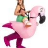 Fantasia inflável de flamingo para adultos – Inflatable Flamingo Ride-On Costume for Adults