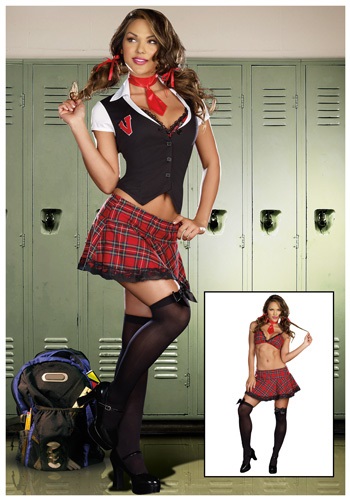 Fantasia sexy de estudante – Sexy Varsity School Girl Costume