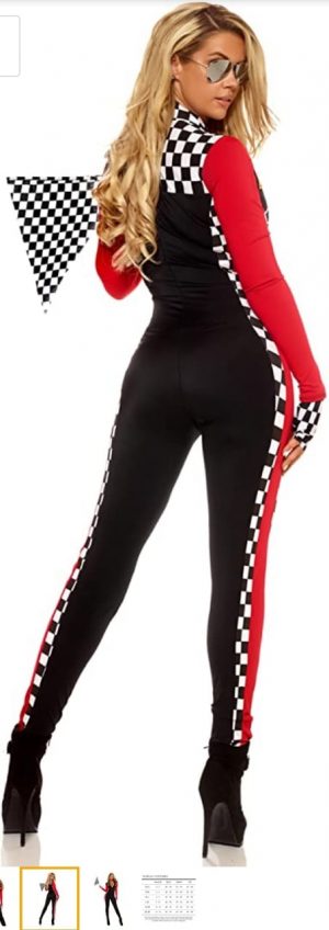 Fantasia Macacão feminino de corrida de alta velocidade – Womens Top Speed Racer Costume