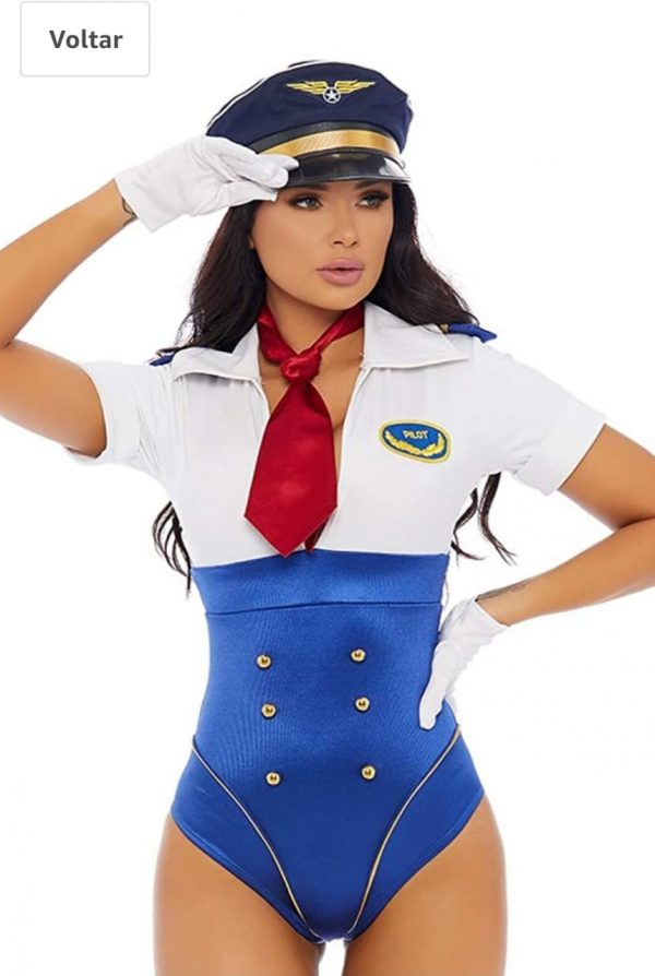 Fantasia piloto sexy Femenina – Sexy pilot costume in Control