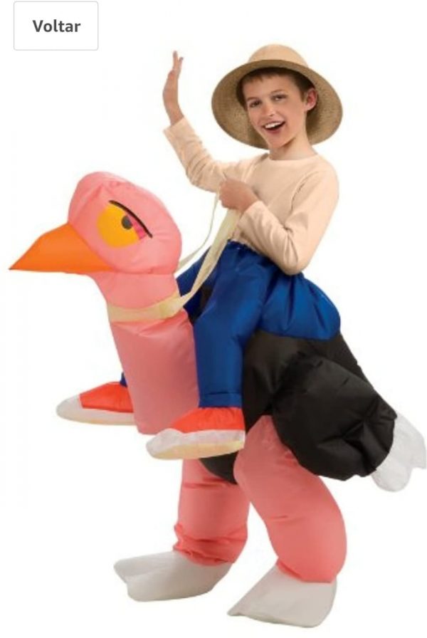Rubie’s Avestruz de fantasia inflável e menino -Big Boys “inflatable fantasy Ostrich