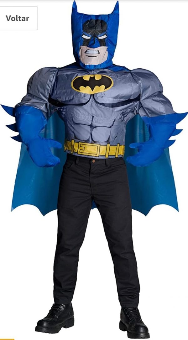 Rubie’s camiseta masculina inflável Batman – Rubie’s Batman inflatable men’s t-shirt –