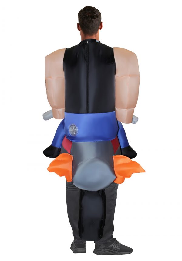 Fantasia de motociclista inflável para adultos – Inflatable Hell’s Biker Costume for Adults