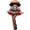 Fantasia La Catrina Feminina – Day of the Dead Doll Costume