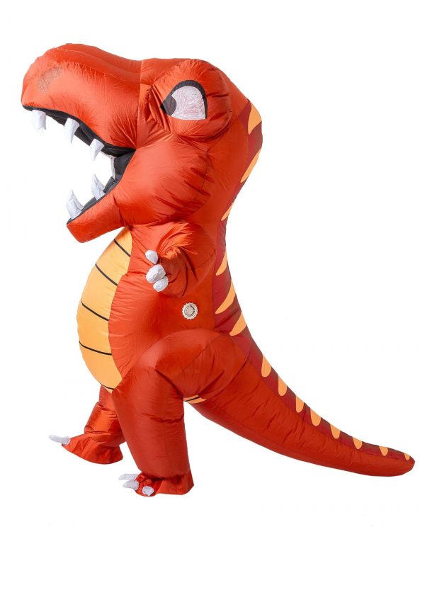 Fantasia de dinossauro inflável vermelho para adultos – Inflatable Red Dino Costume for Adults