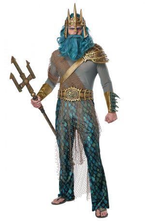 Fantasia Adulto Poseidon / Netuno Deus do Mar – Poseidon/Neptune, God of the Sea Adult Costume