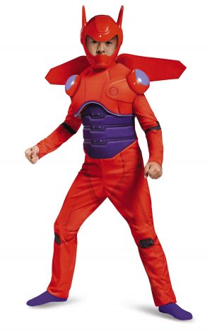 Fantasia Deluxe Kids Red Baymax Big Hero 6 – Kids Red Baymax Big Hero 6 Boys Deluxe Costume