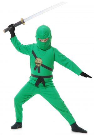 Fantasia Infantil de Ninja Verde – Kids Green Ninja Costume