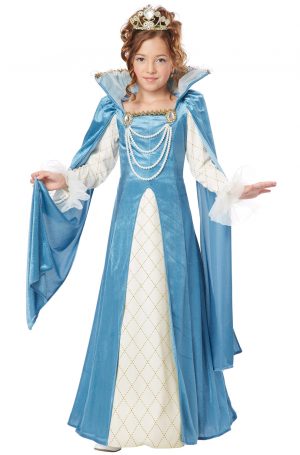 Fantasia de criança renascentista da rainha – Renaissance Queen Child Costume
